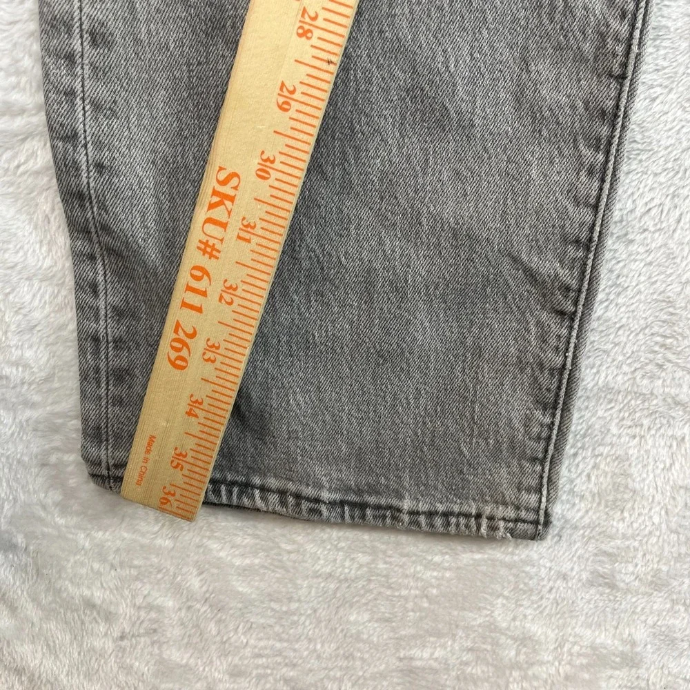 Levi's 501 Jeans Men's Gray‎ Denim Stretch Straight Button Fly 37X35.5 - Flaws